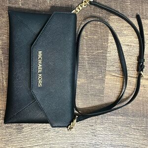 Michael Kors Black and Gold Crossbody Bag